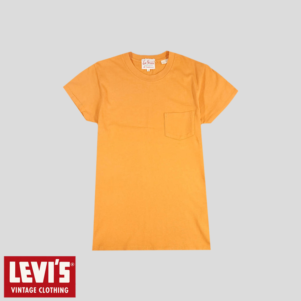 리바이스 LVC 오렌지 체스트포켓 코튼100 아메카지 반팔 티셔츠 WOMANS M