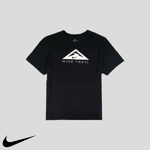 나이키 트레일 블랙 드라이핏 빅프린팅 코튼 혼방 반팔 티셔츠  SIZE XL