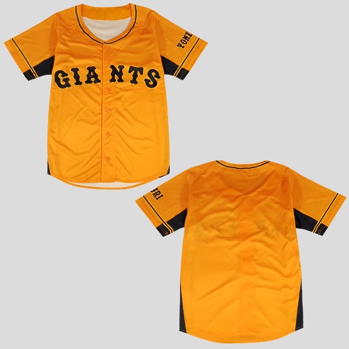 미즈노 오렌지 블랙 요미우리 자이언츠 논마킹 야구 져지 레플리카 유니폼 반팔셔츠 하프셔츠  SIZE L