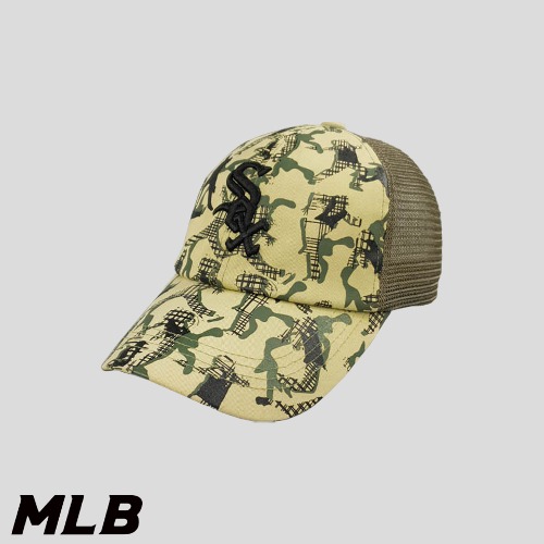 MLB 엠엘비 그린 카모 시카고 화이트삭스 트러커캡 모자 FREE