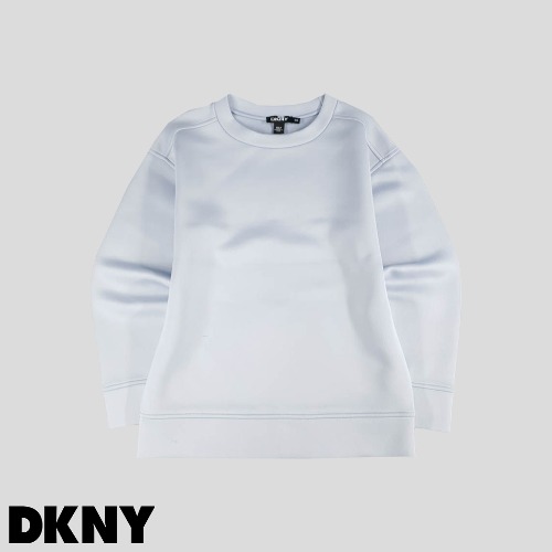 DKNY 디케이앤와이 스카이블루 네오프렌 네오플랜 맨투맨 티셔츠 M