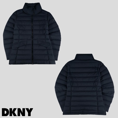 DKNY 디케이엔와이 골프 네이비 블랙로고 거위털 구스다운 패딩 자켓 다운점퍼 M