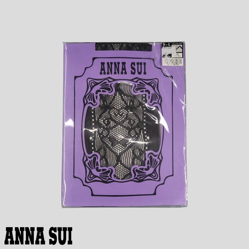 ANNA SUI 안나수이 블랙 망사 시스루 레이스 나비 패턴 펑크 락시크 팬티 스타킹 MADE IN JAPAN 새상품 S-L