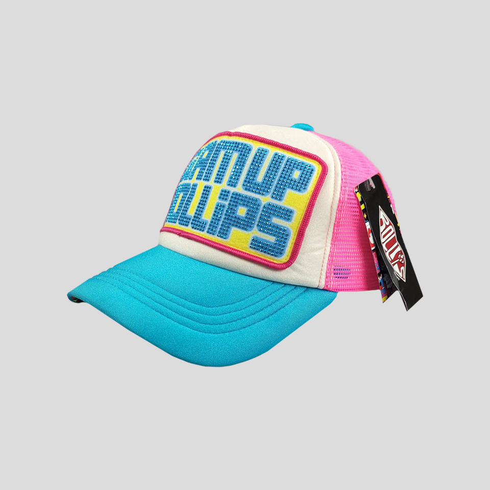 ROLLIPS 핑크 블루 Y2K 레트로 매쉬캡 트러커캡 새상품 FREE