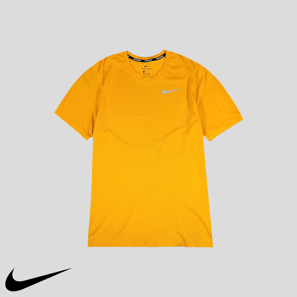 나이키 드라이핏 오렌지 리플렉티브 스우시 드라이핏 져지 기능성 폴리 반팔 티셔츠 L