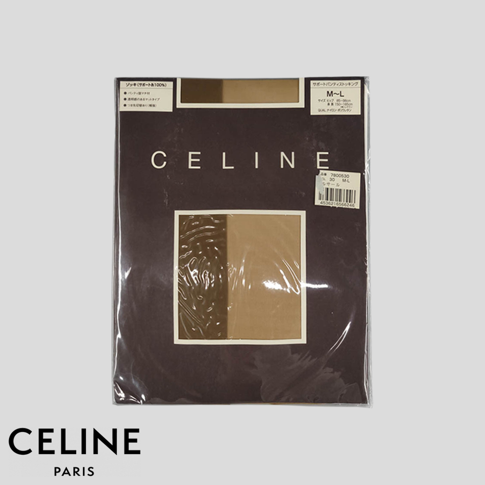 CELINE 셀린 셀린느 커피 브라운 심플 비즈니스 캐주얼 팬티스타킹 MADE IN JAPAN 새상품 M-L