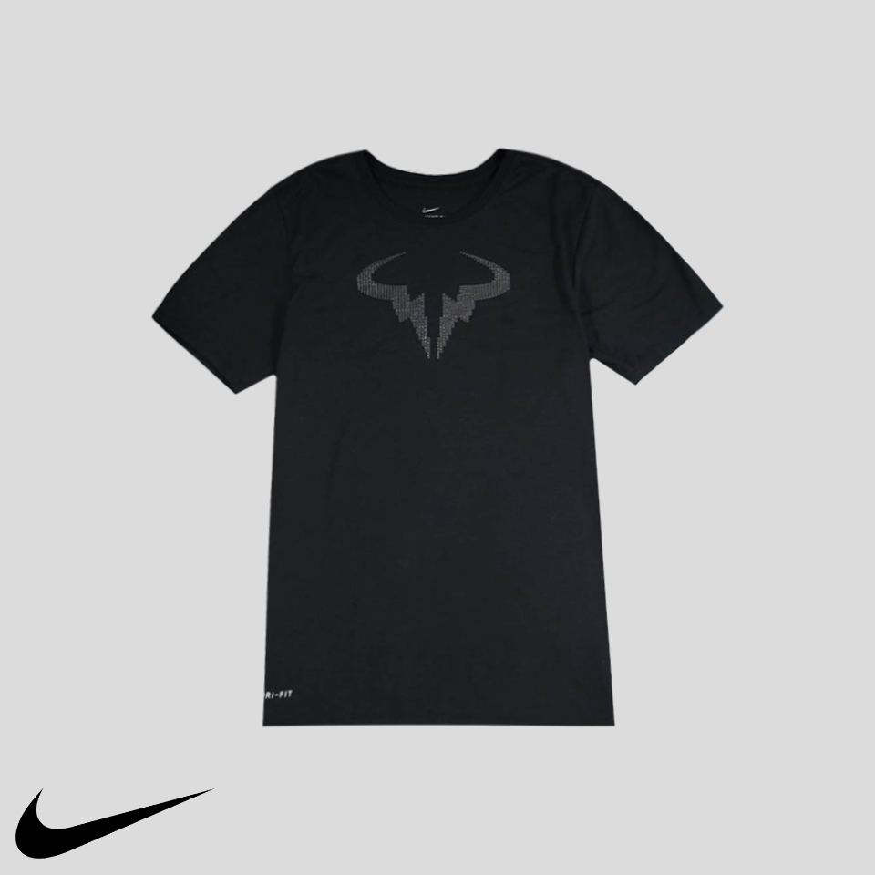 나이키 피그먼트 블랙 드라이핏 코트 라파 테니스 코튼 반팔 티셔츠 S